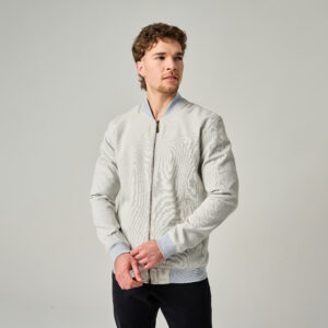 Campera Bomber gris claro