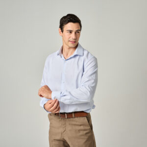 Camisa Verna celeste diagonal