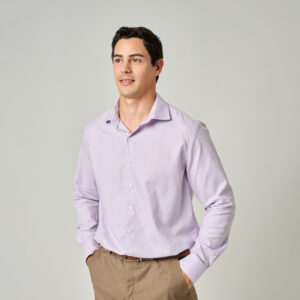 Camisa Verna lila espigado