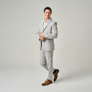 Ambo Lino gris con rayas