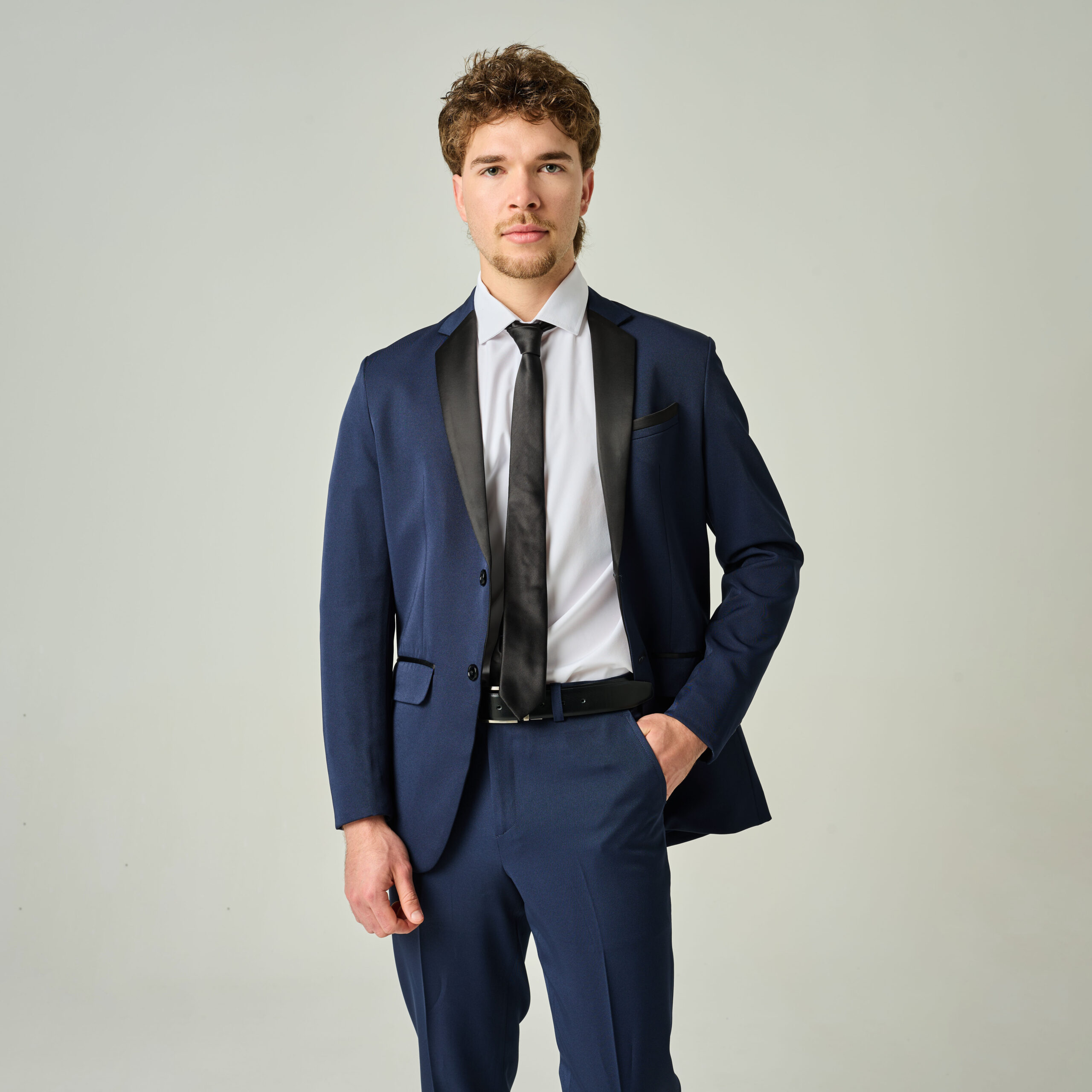 Ambo Tecnolycra Smoking azul - Imagen 3